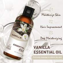 100ml/30ml Bottle Premium Vanilla Essential Oil, 100% Pure Natural, Suitable For Diffuser, Humidifier, Natural Style | Nourishing Oil, Holiday Gift - Vanilla Essential Oil - View 9
