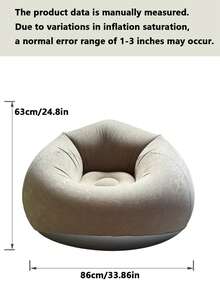 1 chiếc ghế lười bơm hơi - Ghế sofa đơn gấp gọn di động, có lớp đệm len mềm mại, không cần lắp ráp, nhiều màu sắc, thích hợp sử dụng trong nhà/ngoài trời, cắm trại và thư giãn tại nhà, đồ nội thất bơm hơi, thư giãn trong nhà, trang trí hiện đại, nhựa bền, ghế sofa cắm trại bơm hơi, ghế bơm hơi, giường bơm hơi, sofa hơi, ghế bành/ghế xem phim bơm hơi, ghế bành xốp nén trong phòng, ghế bành mềm mại, ghế bành phòng khách, sofa phòng khách, sofa thư giãn, sofa, ghế lười. - Nhiều màu - Xem 10