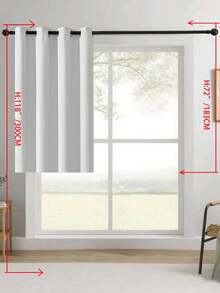 1片/2片装窗帘，遮光窗帘，隔热，不透光窗帘，带孔眼，遮光，防紫外线，卧室客厅室内装饰，隔热遮光窗帘 - 重型遮光带孔眼窗帘，适用于卧室和客厅，保护隐私和调节温度的窗帘，客厅窗帘 - 白色 - 查看 36