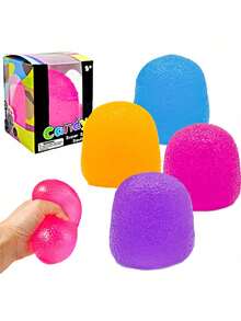 Ice Cube Malt Sugar Squishy Toy, Snowflake Ice Cube Stress Relief Fidget Toy - Hồng - Xem 1