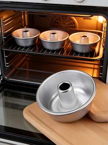 1/3/5pcs Aluminum Donut Baking Mold - Non-Stick Tube Cake Pan With Center Tube - Easy Release Baking Mold, Suitable For Angel Cake, Muffins And Desserts - For Oven Use - Donut - View 6