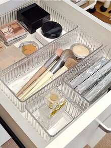 Bộ 1 hộp đựng đồ trang điểm cao cấp dạng ngăn kéo trong suốt, hộp trưng bày mỹ phẩm để bàn, hộp đựng dụng cụ làm móng, hộp đựng phấn mắt, sơn móng tay, son môi, nước hoa, bông trang điểm, ngăn kéo đựng đồ trong phòng tắm. - Nhiều màu - Xem 5