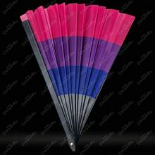 2 Abanico Plástico Bandera Bisexual Lgbt Orgullo Pericon Multicolor Bisexual - 2pcs - Ver 9