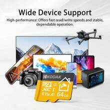 Kodak 柯达 MicroSD 256GB 存储卡 128GB 64GB 32GB TF Micro SD A1-10 UHS-1 闪存卡 用于家庭监控 - 查看 5