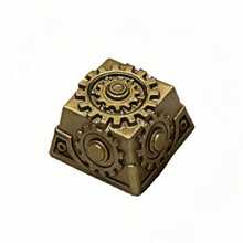 1个3D树脂个性化不规则仿金属齿轮键帽，适用于DIY键盘、十字轴键盘、键帽、单个礼品键帽、定制键帽 - 查看 10