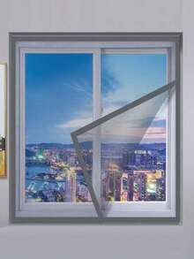 Self-Adhesive Mosquito Net Window Screen Netting No Drilling Needed Invisible Anti-Mosquito Window Curtains Diy Home Insect Screen - Gray Mesh Gray Edge - View 137