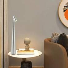 1PC Modern Minimalist Design Tall Table Lamp, Reading & Study Night Light, Touch Switch, Wireless Rechargeable LED Elegant Desk Lamp, 3-Level Dimmable Modes, Weighted Base With Non-Slip Pad, Suitable For Bedroom, Study, Living Room Decoration And Lighting - Multicolor - View 11