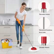 Mop Handle Replacement,4 Section Compatible With O-Cedar Spin Mop Refills And Brooms O Cedar Mop Stick For Floor Clean, 30" To 58" - ColorA - 查看 5