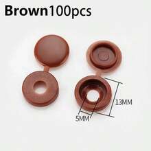 100 chiếc nắp vặn trang trí bằng nhựa nguyên khối, nắp vặn gấp gọn. - nhiều màu - Xem 9