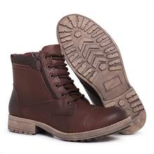 Men's Ankle Boots, Genuine Leather, High Quality, Casual, Work, Everyday Use - Cà phê nâu - Xem 5