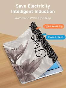 Kingsung Ốp bảo vệ máy tính bảng họa tiết hoa và chữ cái, tương thích với iPad 9.7/10.2/10.5/10.9/12.9/Pro 11, thế hệ thứ 10, tương thích với Samsung Galaxy Tab S6 Lite 10.4 inch, tương thích với Kindle Paperwhite thế hệ thứ 12 2024, Kindle thế hệ thứ 11 2022, Kobo Clara Colour, chống rơi vỡ, chân đế thông minh/tự động bật/tắt màn hình. - Nhiều màu - Xem 5