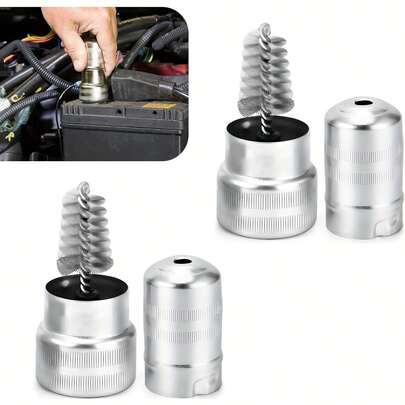 Car Battery Terminal Cleaning Brush, Dirt And Corrosion Brush, Manual Tool, Car Battery Cable Brush, Battery Cleaning Tool