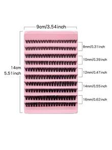 200Pcs D Curl Cluster Lashes, 60D Natural Daily & Festival False Eyelashes, Reusable DIY Lash Extensions - View 5