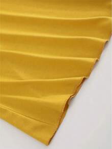 大码印花圆领无袖背心，女士休闲夏季背心 - 薑色 - 查看 4