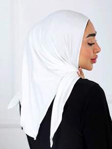 1件装速戴三角头巾，一体式系带设计，快速佩戴不滑落，无需内衬帽，适合日常佩戴、祈祷和外出。 - 彩色 - 查看 6