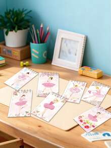 1/5/10pcs Ballerina Ballet Portable Coil Notebook, 10 Styles Mini Notepad, For Birthday Party Favors, Office Supplies - Multicolor - View 8