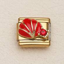 1PC Stainless Steel Bracelet Accessories With Flowers, Butterflies, Shells And Other Elements, Used For DIY Bracelet Jewelry Making, Can Be Freely Matched With Different Styles.﻿ - Gold - View 23