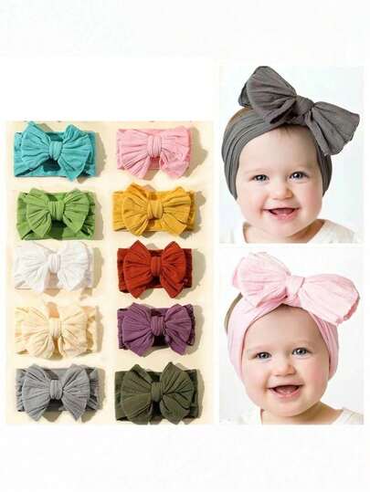 1pc Cute Bow Headband For Newborn Babies, Skin-Friendly, Makes Babies Look Very Adorable
