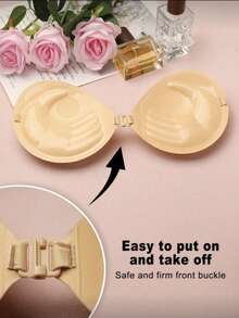 1件3厘米厚隐形文胸，适合小胸、无肩带露背连衣裙，可重复使用，丰胸 - 彩色 - 查看 6