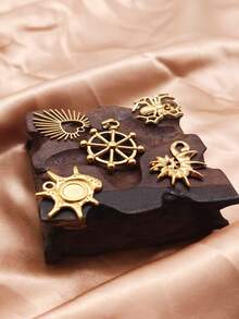 1pc Multi-Element Jewelry Necklace Pendant Accessories, Fashionable Elegant Casual, Suitable For Daily Wear - Yellow Gold - View 1