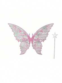 2件套仙女翅膀和星星魔杖，适合各种节日派对 - 彩色 - 查看 23