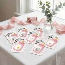 40 Pcs Pink Baby Shower Scratch Off Cards, Fun Interactive Creative Scratch Card Games For Baby Girl Baby Shower & Gender Reveal Parties. - View 5