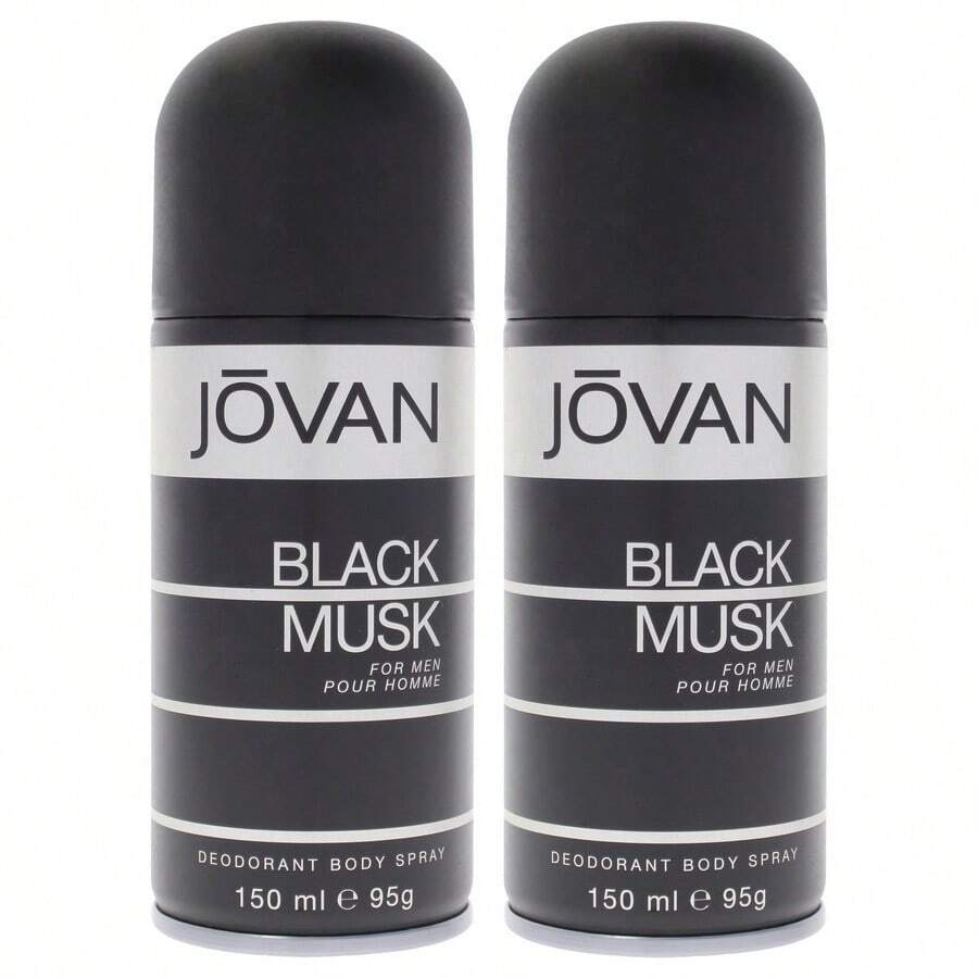 Jovan Black Musk By Jovan For Men - 5 Oz Deodorant Spray - Pack Of 2 - Rose - View 1