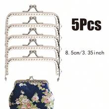 5 buc. încuietori metalice argintii semicercuri/pătrate pentru portofel, diverse dimensiuni, închidere cu capsă, accesorii DIY în stil vintage pentru geantă de mână, modificare portofel pentru monede, piese durabile lucrate manual pentru confecționarea portofelelor DIY - Multicolor - Vizualizare 15