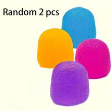 1/2/3/4 Pieces Of Squeezable Candy Shaped Pressure Reducing Kneading Music - Colorful Textured Surface, Perfect For Teenagers To Use On Desks In Offices And Classrooms. It Is A Christmas Gift, Easter Gift, And Birthday Gift - Multicolor - View 10