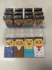 1个光头造型橡皮擦，这套造型独特的卡通趣味橡皮擦能为您的文具收藏增添乐趣。这些可爱的橡皮擦不仅是实用的书写工具，还能轻松开启话题。款式随机，非常适合开学季。文具，完美的学生奖励和百宝箱填充奖品，趣味橡皮擦，教室，可爱文具 - 橡皮 - 查看 4