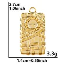 2pcs Assorted Geometric Shapes Including Rectangle, Circle, Oval, Square 304 Stainless Steel Pendant, Jewelry Making Charms, Suitable For DIY Photo, Stone, Resin Jewelry Trays And Bases, Vintage Personalized Accessories For Men And Women - Geometry - View 29