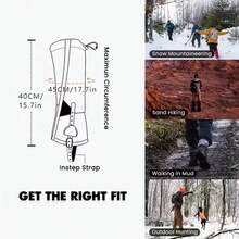 1 Pair Hiking Leg Gaiters - Breathable Polyester Leg Covers Suitable For Hiking, Hunting, Camping, Mountaineering, Skiing And Desert Exploration, Lightweight Shoe Covers, Snow Boots Covers, Hunting Breathable Boot Covers, Ideal For Outdoor Adventures And Cold Weather, Full Coverage Design, Elastic Top Closure, Outdoor Adventure Gear, Comfortable Fit, Wind And Water Resistant, Skiing Protective Gear, Mountaineering Equipment, Camping Accessories, Gift For Adventurers, Camping Gifts, Men's And Women's - Multicolor - View 5