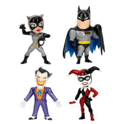 Simba 正版蝙蝠侠金属人偶：猫女和奎恩（2.5英寸）——青少年完美桌面摆件，生日精美礼物