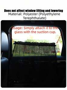 2片/4片装汽车遮阳帘，夏季网状吸盘式隐私窗帘，汽车车窗遮阳板 - 均碼 - 查看 11