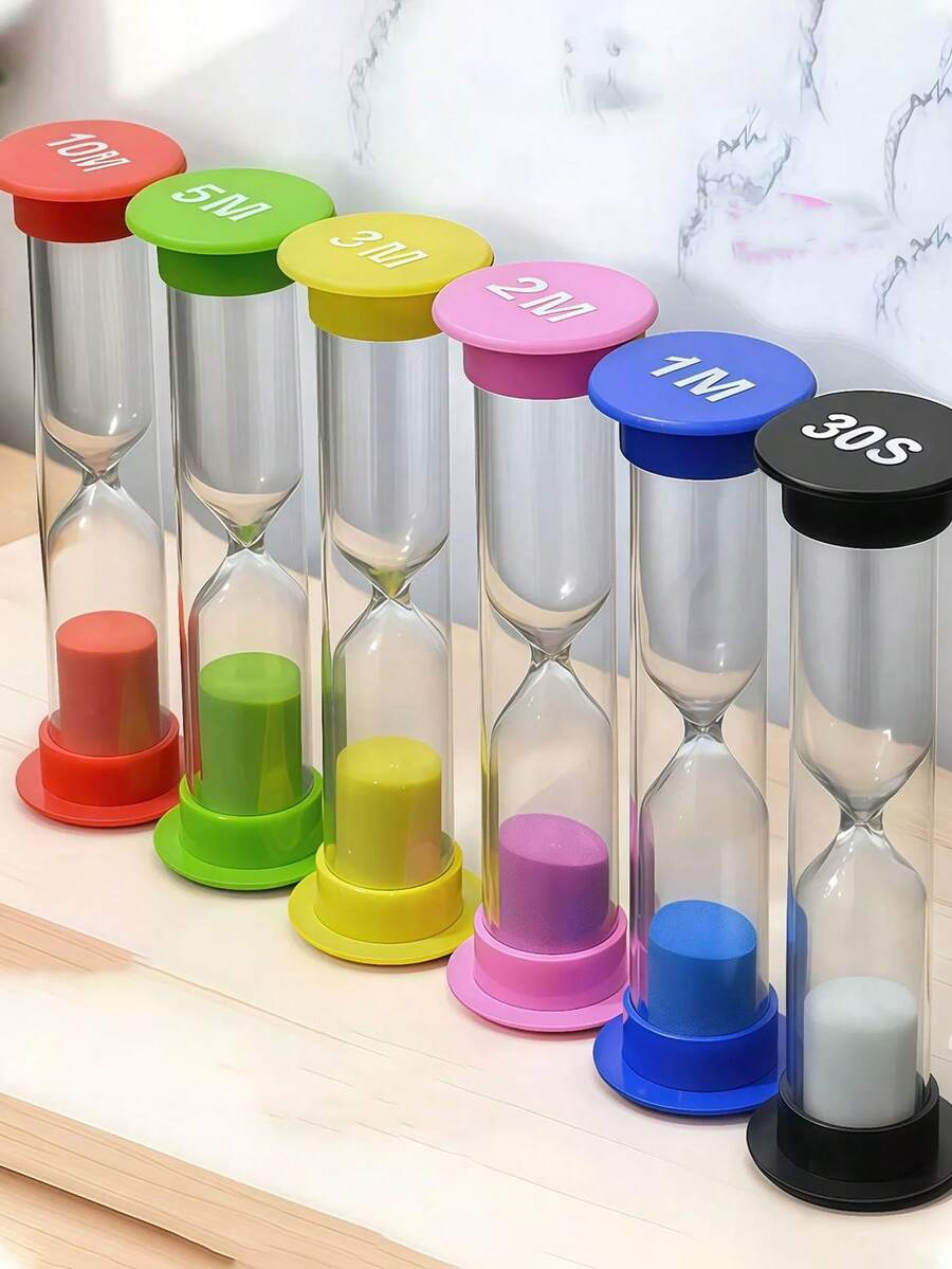 彩色计时器 - 塑料可视计时器，适用于课堂、烹饪、如厕训练、游戏、计时和办公 - 耐用计时器，彩色课堂计时器套装，可用于刷牙、烹饪、办公计时任务 - 多色 - 查看 1