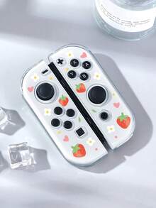 Ayotu 1对草莓樱桃图案保护壳，适用于Switch Joy-Con手柄，Switch Joy-Con左右手柄保护套，Switch游戏机配件，保护Joy-Con手柄免受损坏，防油防刮，易于安装和拆卸。 - 查看 15