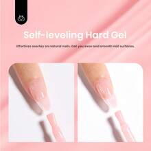 Beetles Builder Gel For Nails-Cover Nude Translucent 8 In 1 Nail Thickening Strengthening Building Apex - 1 lọ 15ml màu hồng nhũ trong suốt - Xem 4