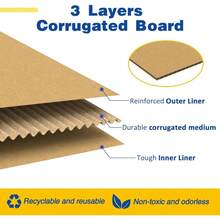 20pcs Brown Corrugated Paper Boxes, Size: 13x8.5x7.5cm, Suitable For Small Business Packaging, Moving, Mailing, Valentine's Day Gifts - Brown - View 4