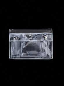 Estuche de lápices transparente de PVC con gran capacidad, bolsa de papelería portátil impermeable para estudiantes - transparente - Ver 9