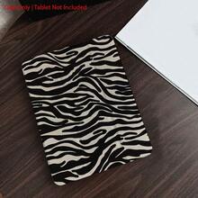 1 Piece Zebra Striped Print Protective Folio Tablet Cases With Pen Holder,Compatible With IPad 10.9/10.2/ Air 5th Gen/Pro11/10th/9.7/Air 2/ (7th Gen)/ (8th Gen)/ Air 4/5/ Pro 11/ 10th Generation 10.9-Inch 2022 Smart Case/ Air 13(M3 2025)/ Air 11(M3 2025)/ Air 11(M3 2025)/ 11(A16 2025), Auto Sleep/Wake Function/Stylish Tablet Accessories - 查看 3