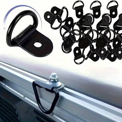 12 chiếc móc neo chữ D bằng thép không gỉ, thích hợp cho ô tô, thuyền, xe kéo, xe RV, xe tải.