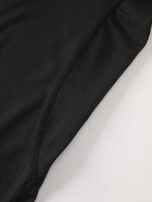 Men's Moisture Wicking Quick Dry Athletic Workout Long Sleeve T-Shirts, Breathable Cool Gym Running Sports Tops - Black - View 5