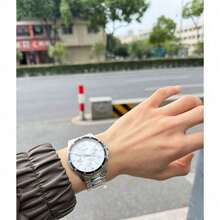 Đồng hồ nam Casio MTP-1374D bấm giờ, mặt số bạc, dây thép không gỉ, chống nước 50M, máy quartz. - Một cỡ - Xem 6