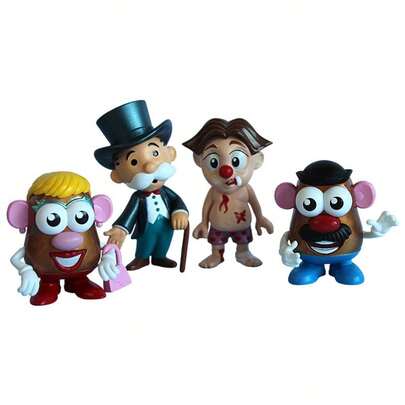  Jada Hasbro 官方出品的波茨太太和波茨先生大富翁2.5英寸金属人偶——桌面摆件、收藏人偶、生日礼物