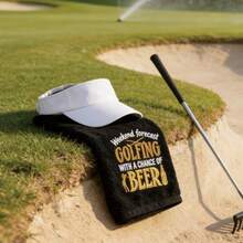 Funny Embroidered Microfiber Golf Towel Hilarious Golf Gifts For Him Birthday Retirement Gifts For Golf Fans Sport Accessories For Men Women Golfing Beer - I Love Golf - View 6