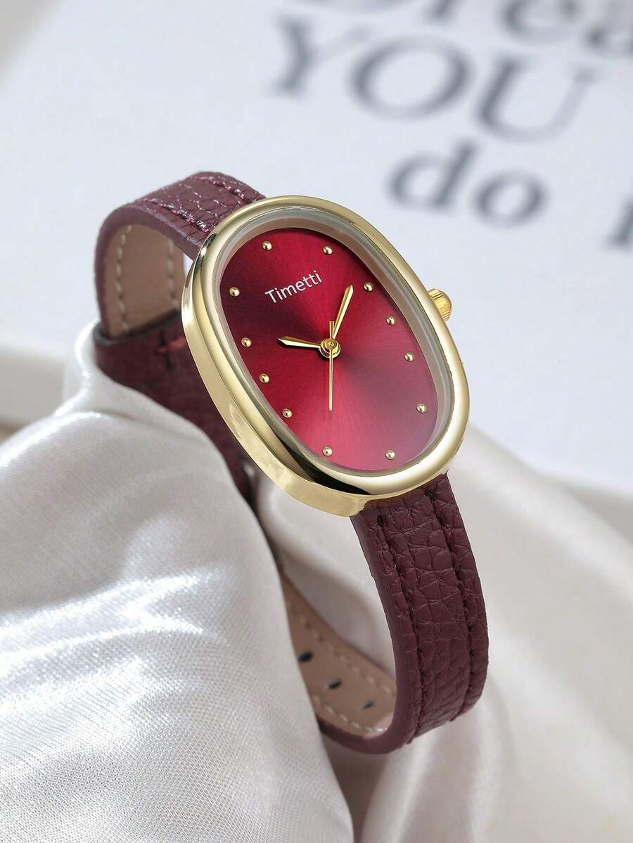 1 pieza Reloj de pulsera de cuarzo para mujer, de uso diario versátil y de moda - Unitalla - Ver 1