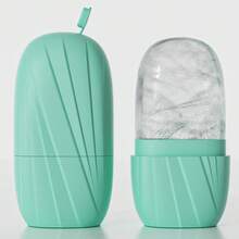 1pc Facial & Eye Ice Roller, Silicone Ice Mold For Face Massage & Icing, Face Roller With Leak-Proof Cover - Multicolor - View 11