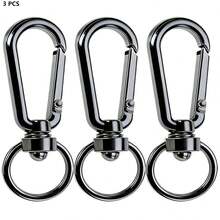 3/6/12/20/30 chiếc Móc khóa xoay có lò xo, móc chìa khóa kèm vòng chữ D, móc càng cua, móc lò xo để tự làm dây đeo. - Móc khóa 2 - Xem 21