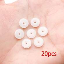 20个圆形玻璃和平扣吊坠，祝福扣挂件，适用于DIY项链、手链、耳环等首饰制作工艺品，尺寸：8/10/12/15/18/20/22/25毫米 - 彩色 - 查看 17