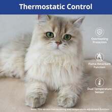 Pet Heating Pad for Dogs and Cats Heated Dog Bed with Steel-Wrapped Cord and Soft Fleece Cover 27.5 x 15.7 Inches 50 Watts - 27,5 cm de largo x 15,7 cm de ancho x 0,4 cm de grosor - Ver 4